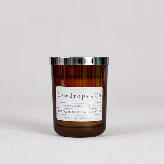 No.1 Bergamot & Patchouli Scented Candle - Amber