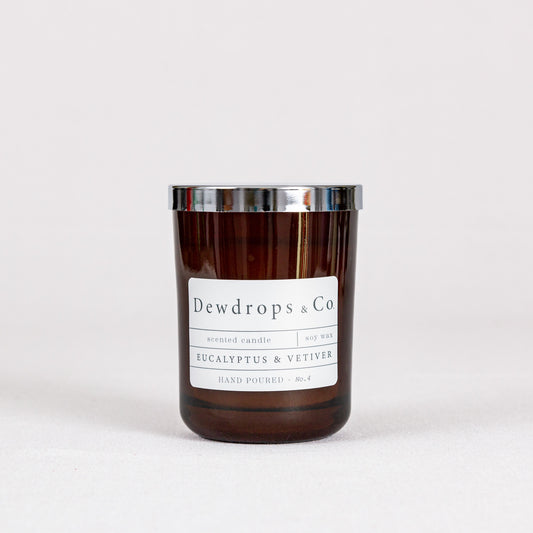 No.4 Eucalyptus & Vetiver Scented Candle - Amber
