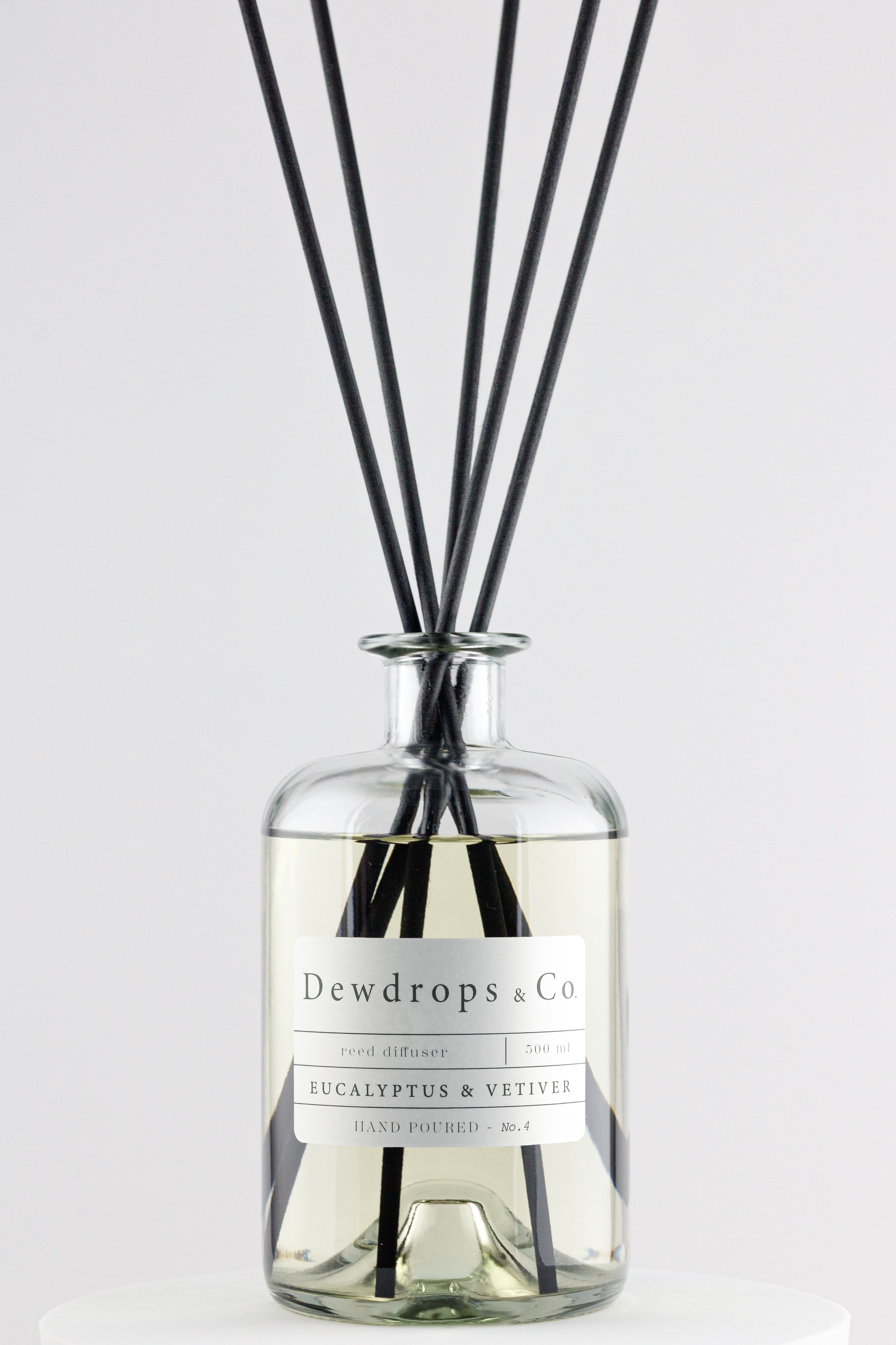 Signature No.4 - Eucalyptus & Vetiver Reed Diffuser (500ml) – Dewdrops ...