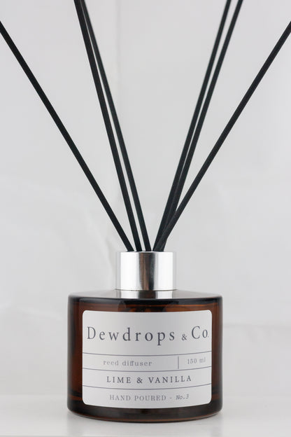 No.3 Lime & Vanilla Reed Diffuser - Amber