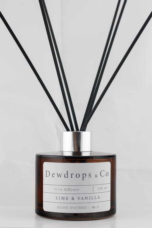 No.3 Lime & Vanilla Reed Diffuser - Amber