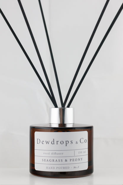 No.2 Seagrass & Peony Reed Diffuser - Amber